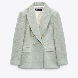 TEXTURED DOUBLE BREASTED BLAZER